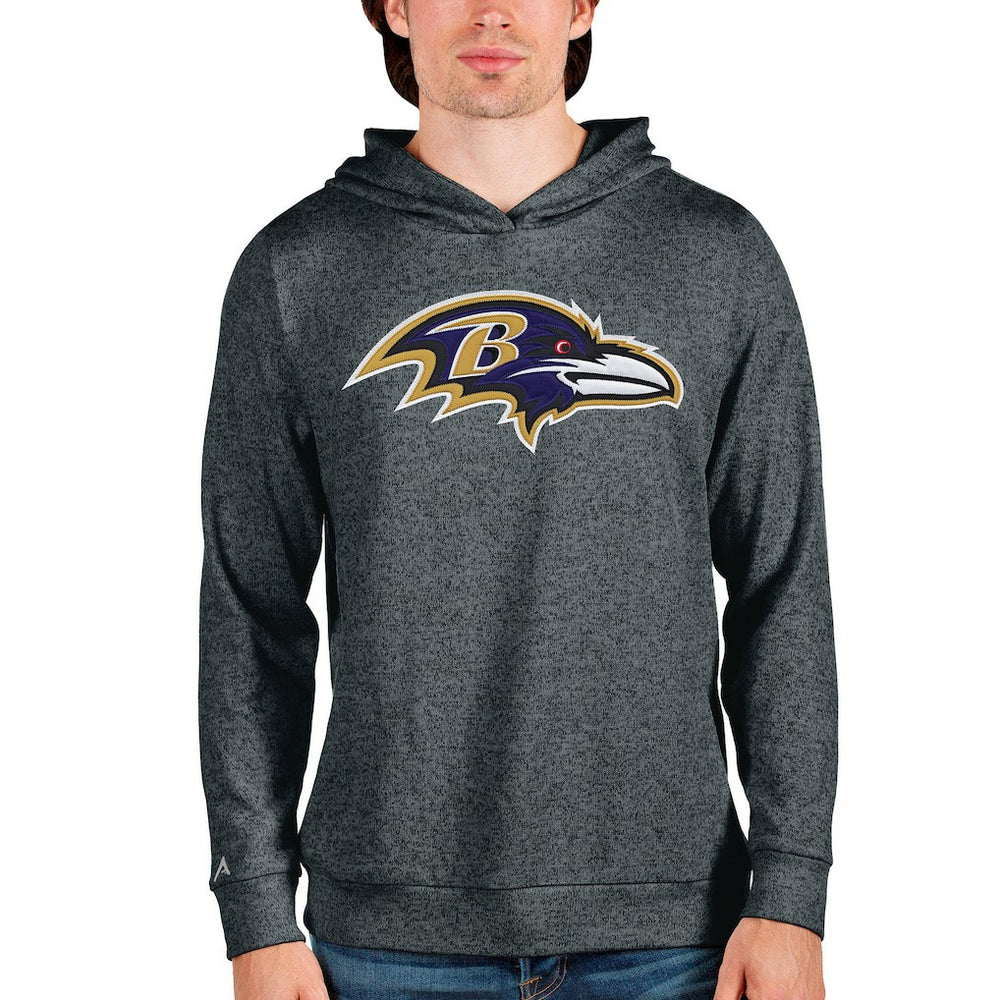 Baltimore Ravens Antigua Team Absolute Pullover Hoodie - Heathered Charcoal cheap