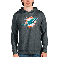 Miami Dolphins Antigua Team Absolute Pullover Hoodie - Heathered Charcoal sale