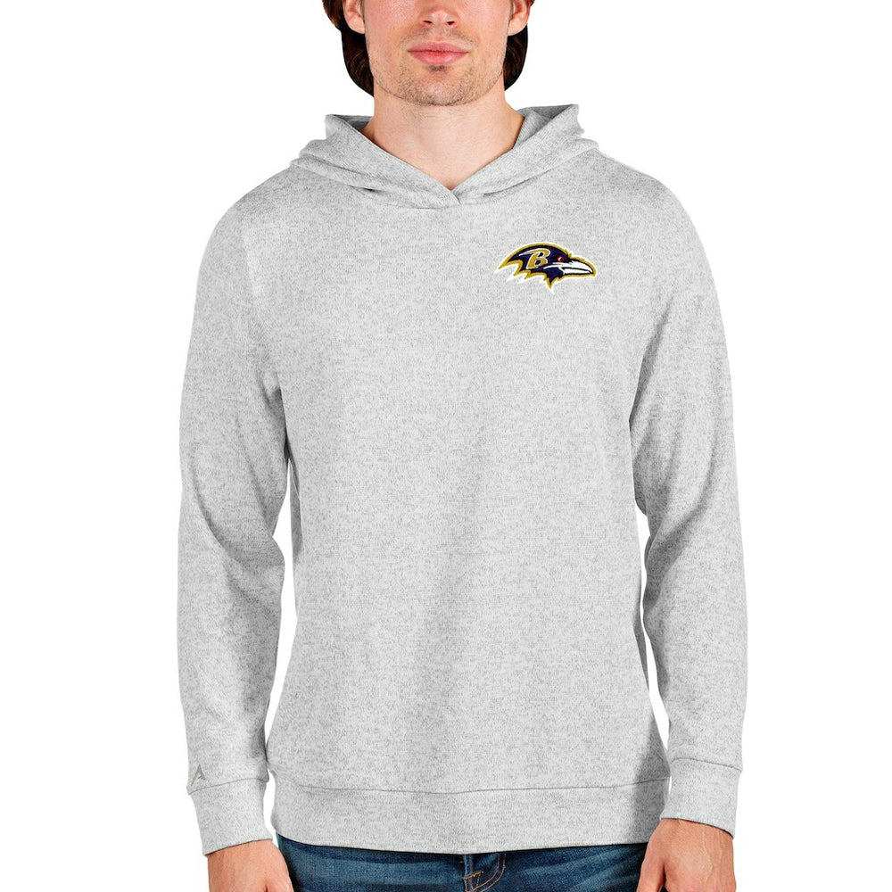 Baltimore Ravens Antigua Absolute Pullover Hoodie - Heathered Gray for sale