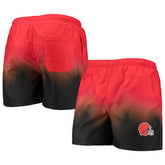 Cleveland Browns FOCO Dip-Dye Swim Shorts - Orange/Brown on sale