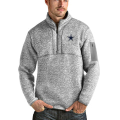 Dallas Cowboys Antigua Fortune Quarter-Zip Pullover Jacket - Heathered Gray online