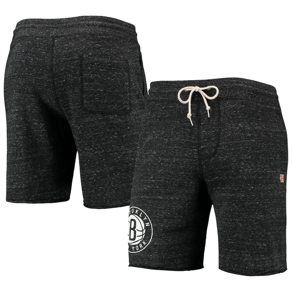 Brooklyn Nets Homage Primary Logo Tri-Blend Sweat Shorts - Charcoal for sale
