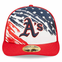 Athletics 2022 4th of July Low Profile 59FIFTY Fitted Hat - Red | New Era