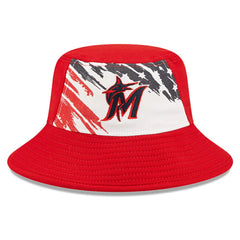 Miami Marlins 2022 4th of July Bucket Hat - Red | New Era