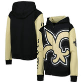 New Orleans Saints Youth Poster Board Full-Zip Hoodie - Black/Gold discount