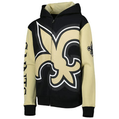 New Orleans Saints Youth Poster Board Full-Zip Hoodie - Black/Gold discount