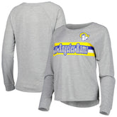 Los Angeles Rams Juniors All Striped Up Raglan Long Sleeve T-Shirt - Heathered Gray online