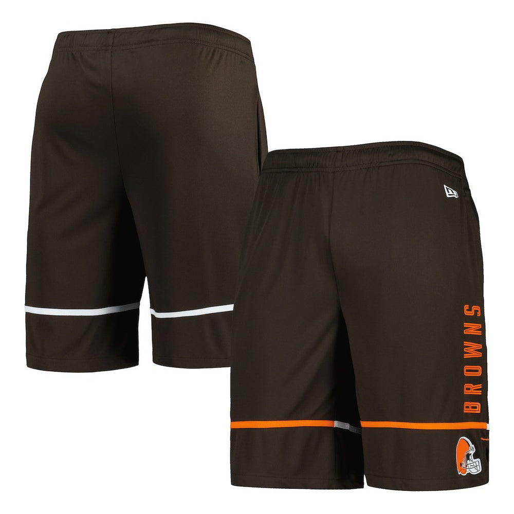 Cleveland Browns New Era Combine Authentic Rusher Training Shorts - Brown cheap