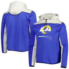 Los Angeles Rams New Era Combine Authentic Hard Hitter Pullover Hoodie - Royal sale
