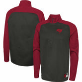 Tampa Bay Buccaneers New Era Combine Authentic O-Line Raglan Half-Zip Jacket - Black for sale
