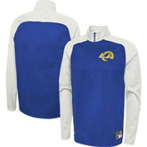 Los Angeles Rams New Era Combine Authentic O-Line Raglan Half-Zip Jacket - Royal for sale
