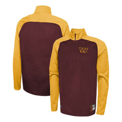 Washington Commanders New Era Combine Authentic O-Line Raglan Half-Zip Jacket - Burgundy online