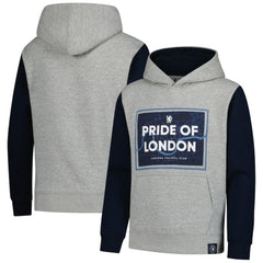 Chelsea Youth Club Pullover Hoodie - Heathered Gray/Navy for sale