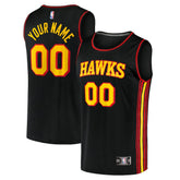 Atlanta Hawks Fast Break Replica Custom Jersey Black - Statement Edition | Fanatics on sale