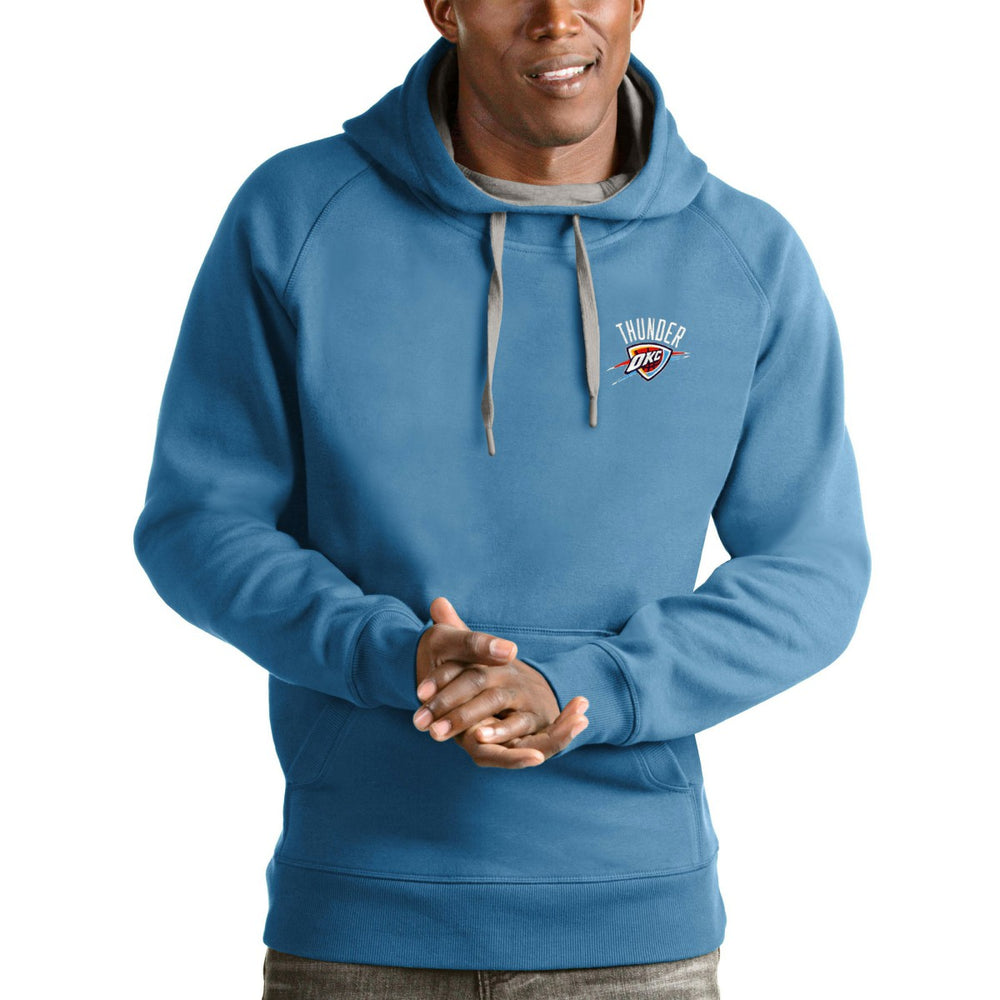 Oklahoma City Thunder Antigua Victory Pullover Hoodie - Light Blue sale