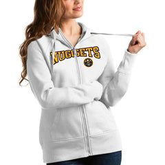Denver Nuggets Antigua Women's Team Victory Full-Zip Hoodie sale - White sale