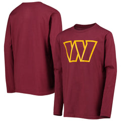 Washington Commanders Youth Primary Team Logo Long Sleeve T-Shirt - Burgundy for sale