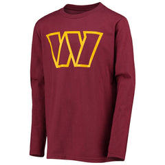 Washington Commanders Youth Primary Team Logo Long Sleeve T-Shirt - Burgundy for sale