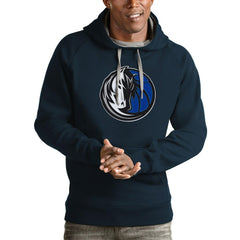 Dallas Mavericks Antigua Logo Victory Pullover Hoodie sale - Navy cheap