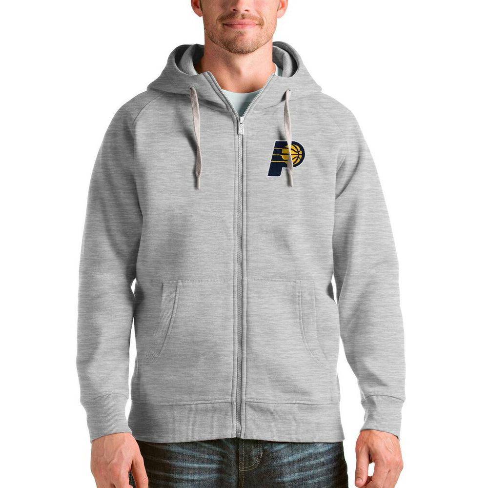 Indiana Pacers Antigua Logo Victory Full-Zip Hoodie - Heathered Gray for sale