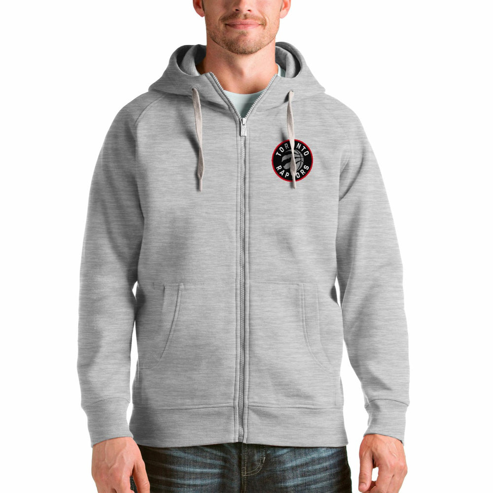 Toronto Raptors Antigua Logo Victory Full-Zip Hoodie - Heathered Gray sale