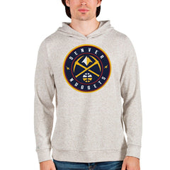 Denver Nuggets Antigua Logo Absolute Pullover Hoodie sale - Cream cheap