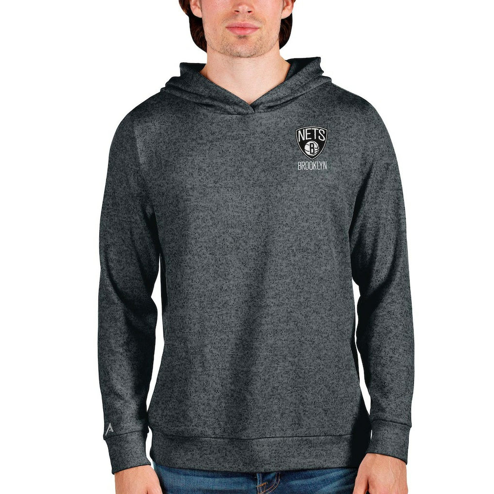 Brooklyn Nets Antigua Absolute Pullover Hoodie - Heathered Charcoal online