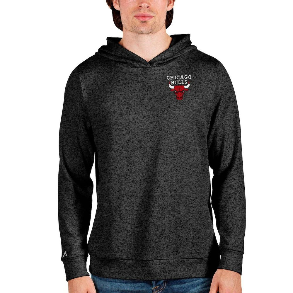Chicago Bulls Antigua Absolute Pullover Hoodie - Heathered Black for sale