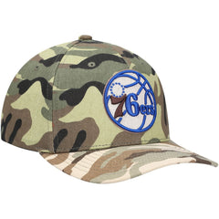 Philadelphia 76ers Woodland Desert Snapback Hat - Camo | Mitchell & Ness sale