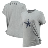 Dallas Cowboys DKNY Sport Women's Ava Tri-Blend T-Shirt - Heathered Gray cheap