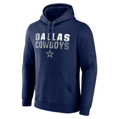 Dallas Cowboys Fade Out Fitted Pullover Hoodie - Navy for sale