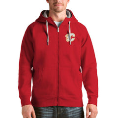 Calgary Flames Antigua Logo Victory Full-Zip Hoodie Red