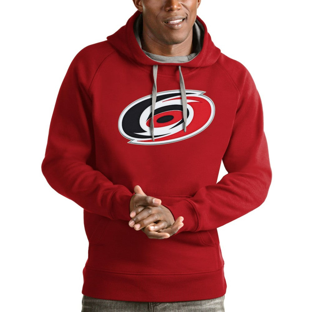 Carolina Hurricanes Antigua Logo Victory Pullover Hoodie Red