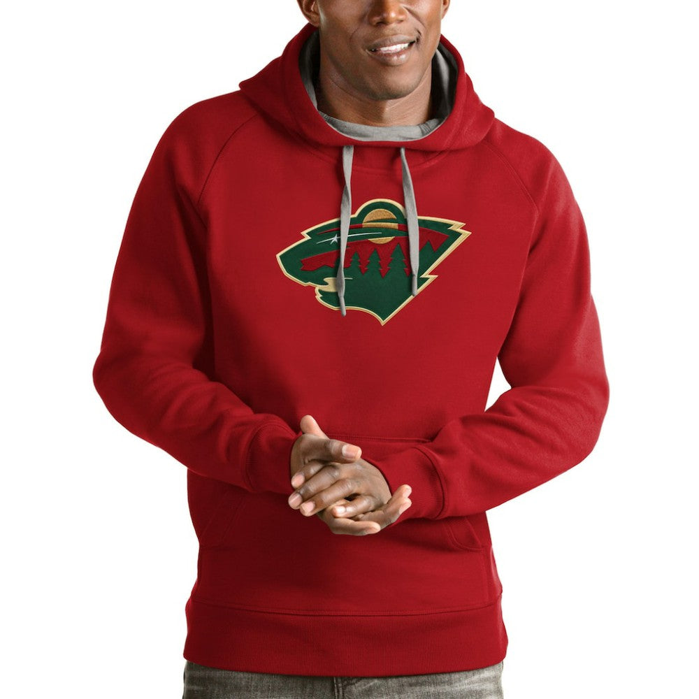 Minnesota Wild Antigua Logo Victory Pullover Hoodie Red