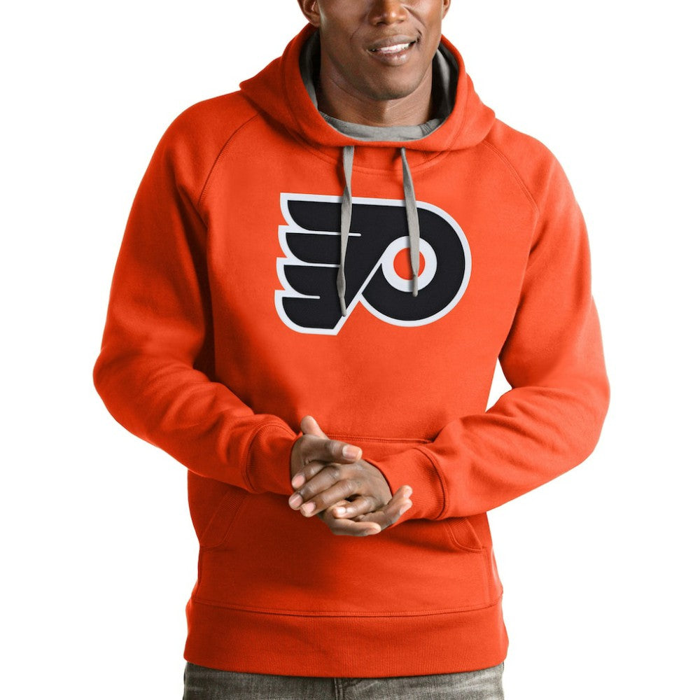 Philadelphia Flyers Antigua Logo Victory Pullover Hoodie Orange