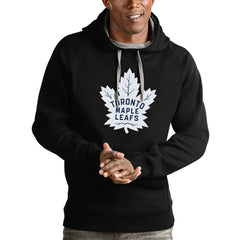 Toronto Maple Leafs Antigua Logo Victory Pullover Hoodie Black