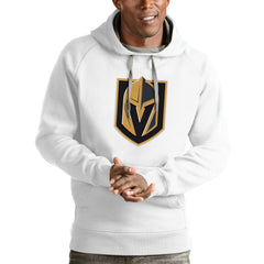 Vegas Golden Knights Antigua Logo Victory Pullover Hoodie White