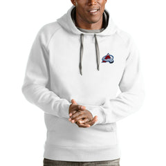 Colorado Avalanche Antigua Victory Pullover Hoodie White