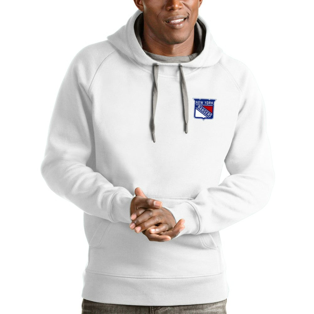 New York Rangers Antigua Victory Pullover Hoodie White