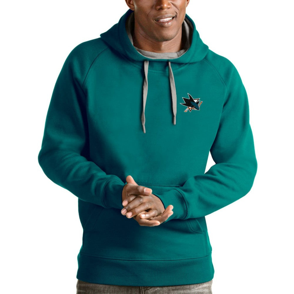 San Jose Sharks Antigua Victory Pullover Hoodie Teal