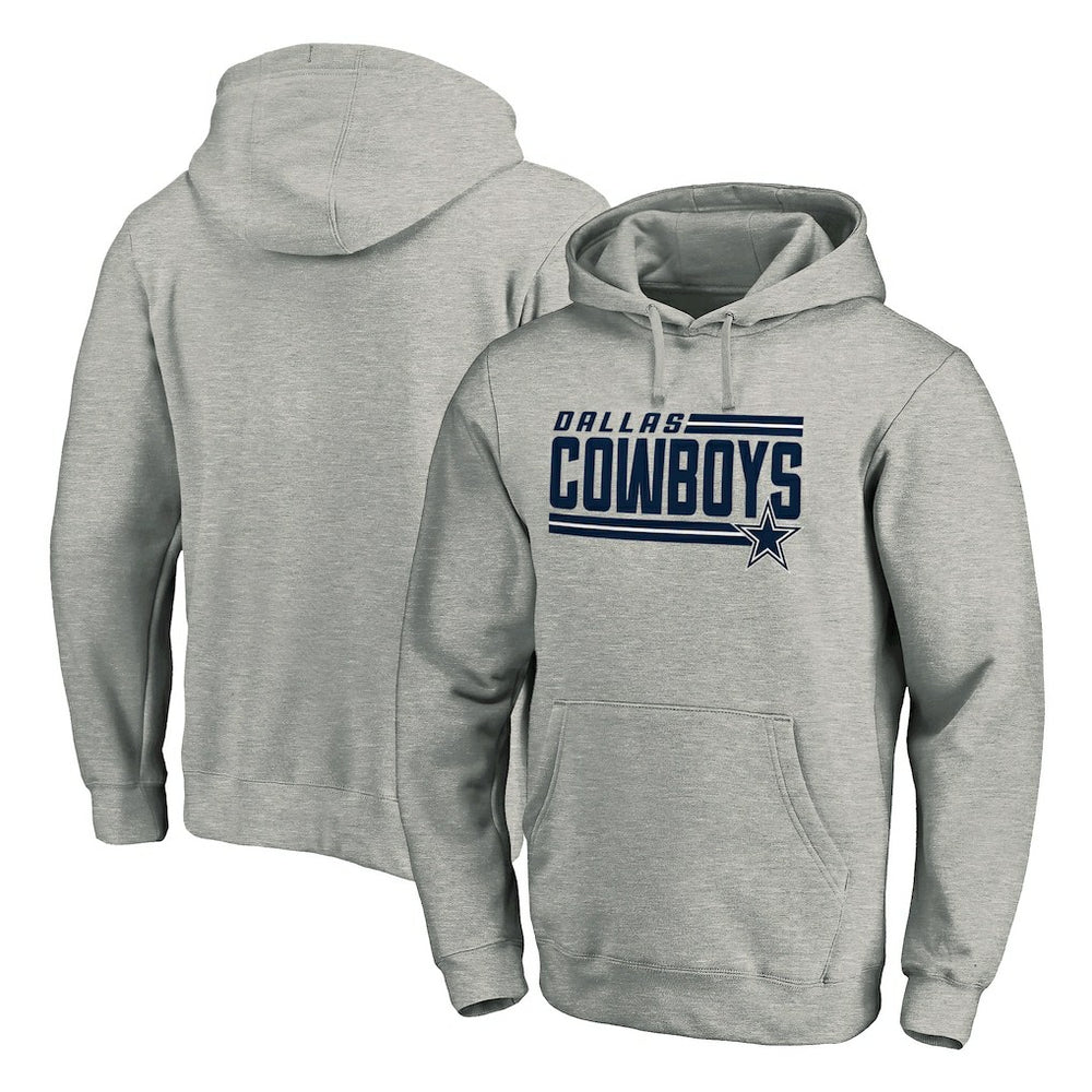 Dallas Cowboys Onside Stripe Pullover Hoodie - Heathered Gray for sale