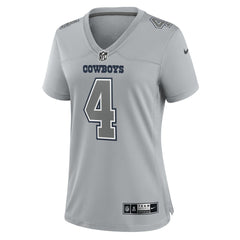 Dak Prescott Dallas Cowboys Women's Atmosphere Fashion Game Jersey - Gray | Nike for sale