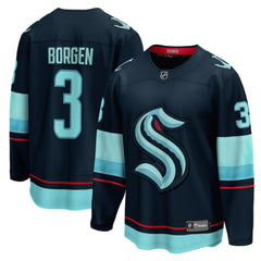 Will Borgen Seattle Kraken Fanatics Home Breakaway Player Jersey Deep Sea Blue