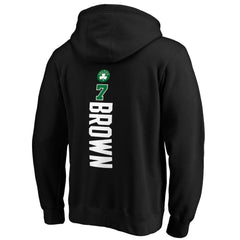 Jaylen Brown Boston Celtics Playmaker Name & Number Pullover Hoodie - Black shop