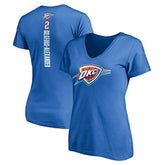 Shai Gilgeous-Alexander Oklahoma City Thunder Women's Playmaker Name & Number V-Neck T-Shirt - Blue outlet