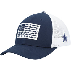 Dallas Cowboys Mesh Fish Flag Flex Hat - Navy/White discount