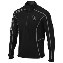 Colorado Rockies Shotgun Omni-Wick Quarter-Zip Pullover Jacket - Black | Columbia