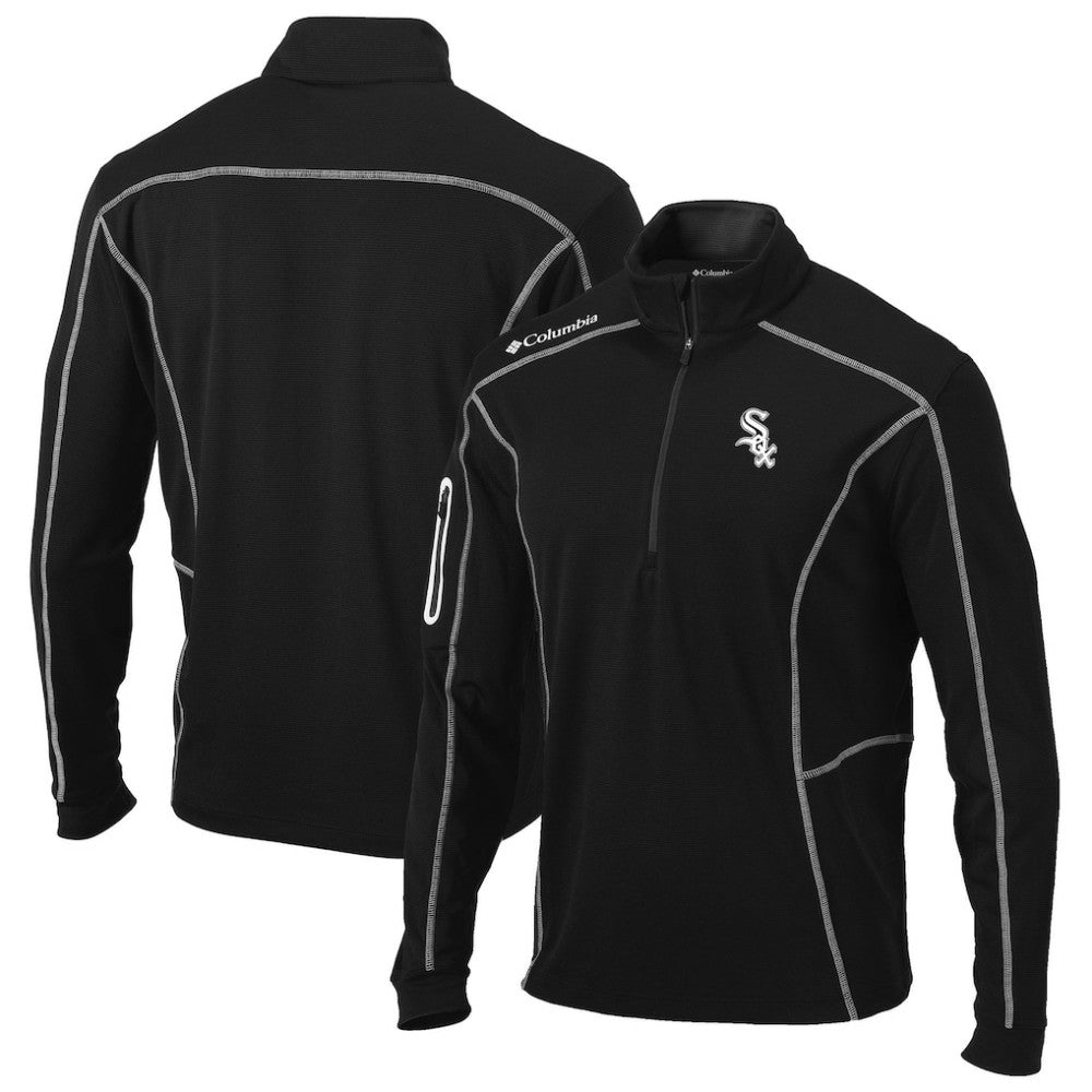 Chicago White Sox Shotgun Omni-Wick Quarter-Zip Pullover Jacket - Black | Columbia