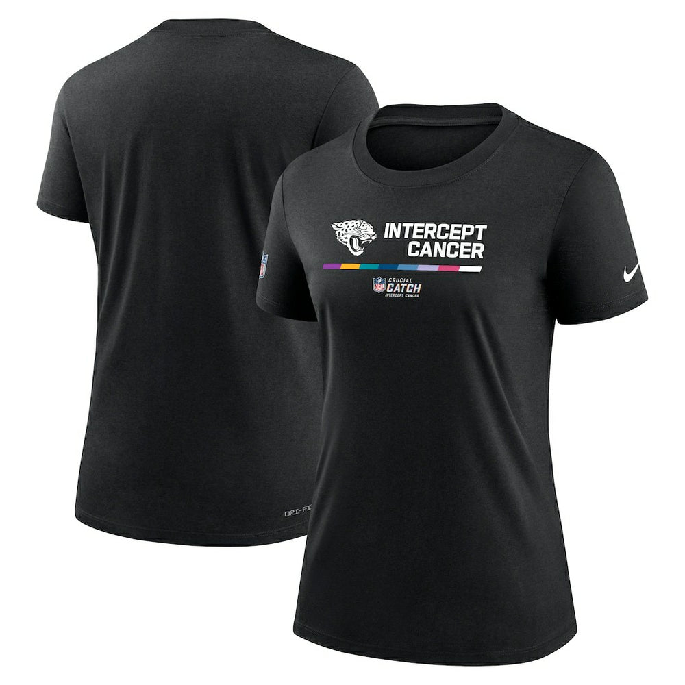 Jacksonville Jaguars Women's NFL Crucial Catch Performance T-Shirt - Black | Nike sale