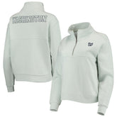 Washington Nationals The Wild Collective Women's Two-Hit Quarter-Zip Pullover Top - Light Blue